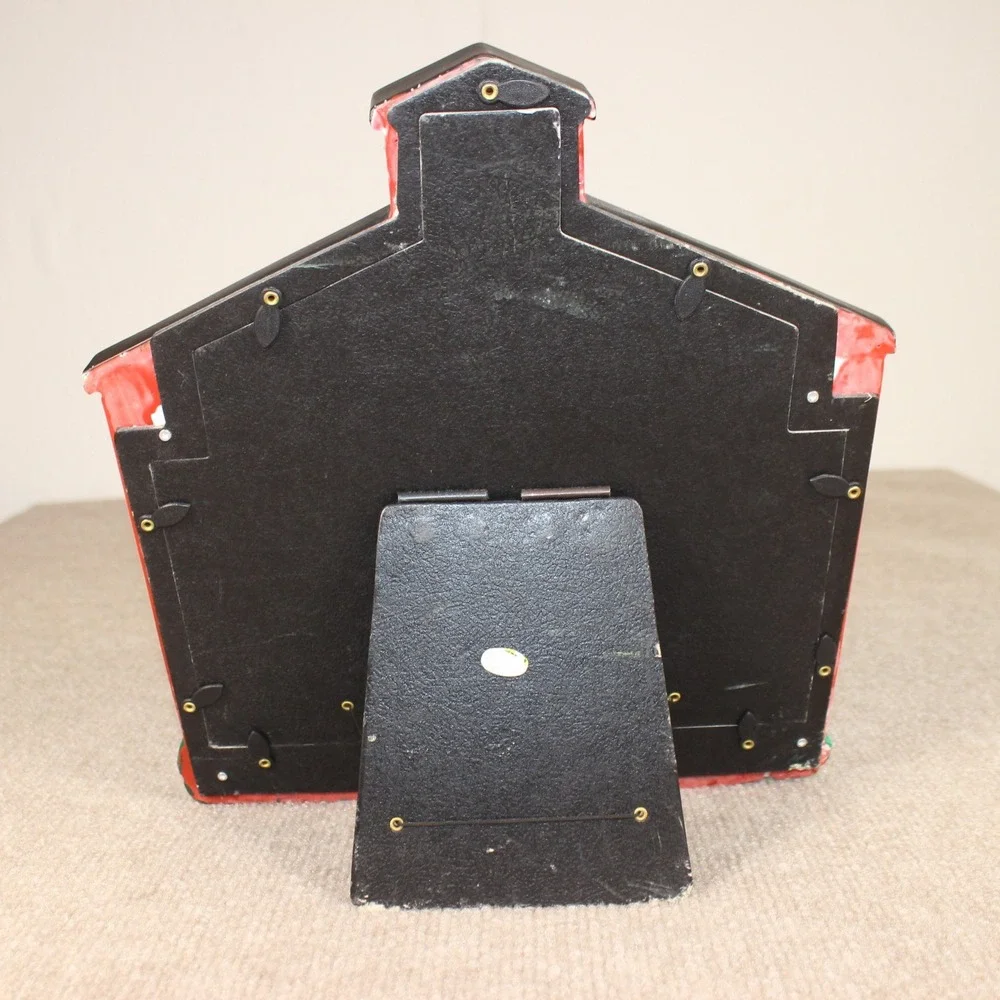 School Day Red Schoolhouse Multi Photo Frame K to 12th Grade 13 Opening